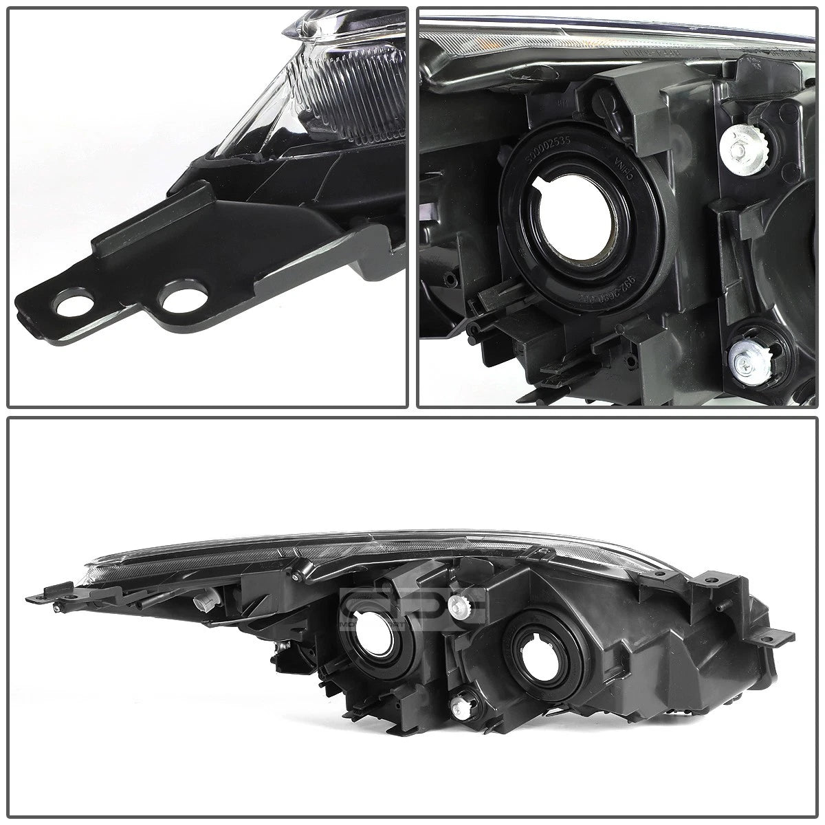Pair Chrome Housing Amber Corner Projector Headlights for Mazda 3 (2010–2013)