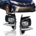 Fog Light Assembly for Toyota Sienna (2018–2020) LED DRL with Switch and Wiring