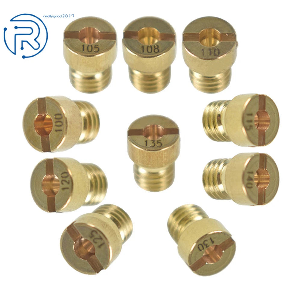 10pcs Carburetor Main Jet Kit for PWK OKO CVK (100-140)