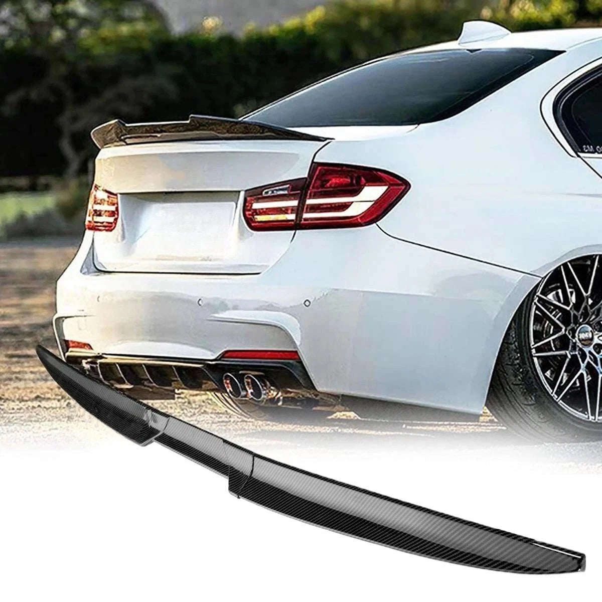 Carbon Black Style Trunk Spoiler for BMW 3 Series F30 F80 (2012–2018)