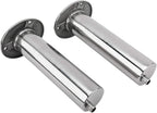 2X Stainless Steel 316 Deluxe Rod Holders with Drain Flush Mount 90 Degree