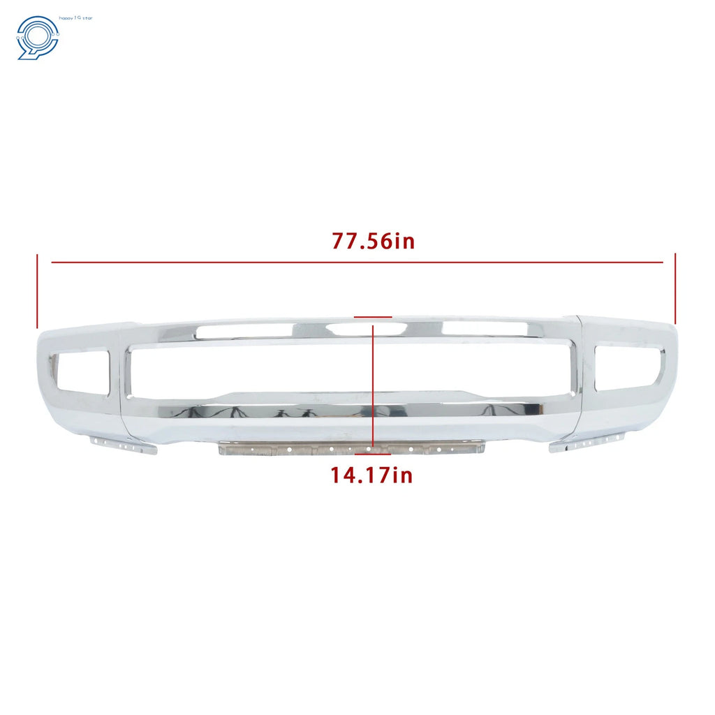 Split-Type Front Bumper for Ford F250 F350 (2017-2019) Chrome Steel