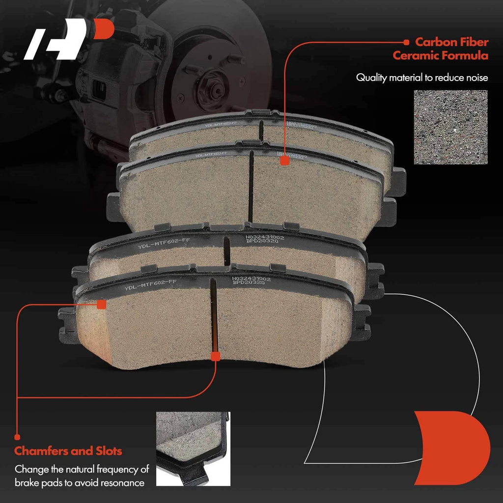 8x Ceramic Brake Pads for Nissan Titan (2017–2021)