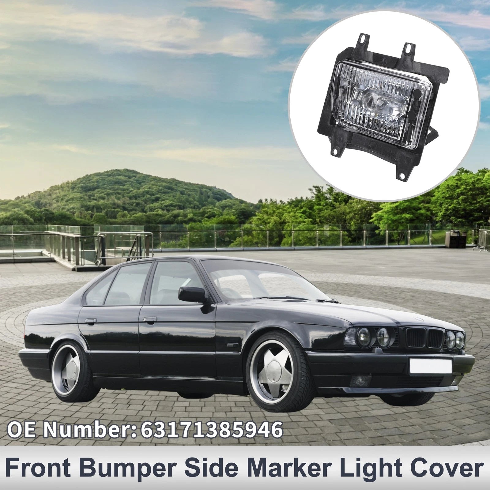 Right Front Bumper Side Marker Light Cover for BMW E30 (1982–1994) No. 63171385946