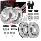 Set of 2 Drilled Rotors & Pads for Toyota Camry Avalon Lexus ES350 (2007–2011)