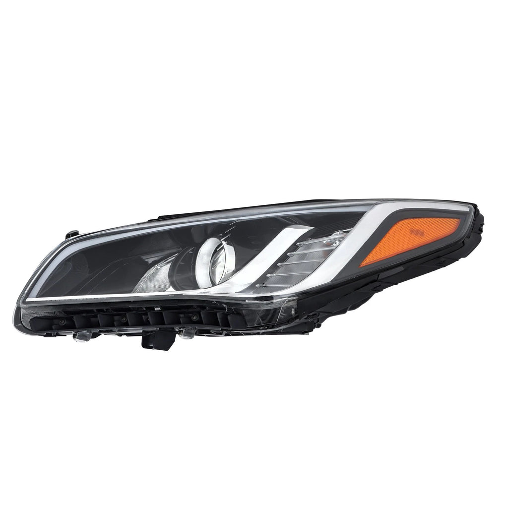 Driver Side Headlight Assembly for Hyundai Sonata (2015–2017) Halogen Clear