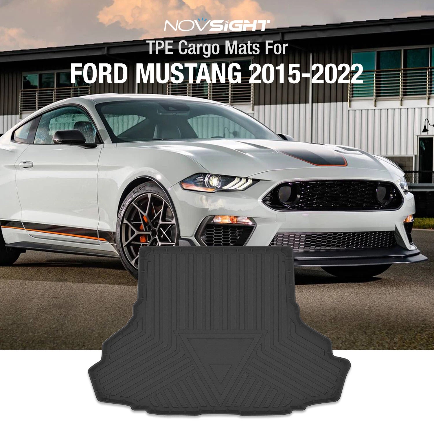 Cargo Liner Floor Mat for Ford Mustang (2015–2022) Waterproof Anti-Slip