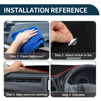 Dashboard Cover Mat for Honda CR-V 2017-2022 Sun Protector Pad Black Red