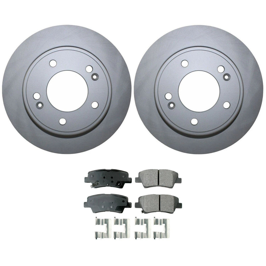 Rear Brake Kit 262mm Disc & Akebono Ceramic Pads for Elantra GT, Veloster, Forte (2013–2019)