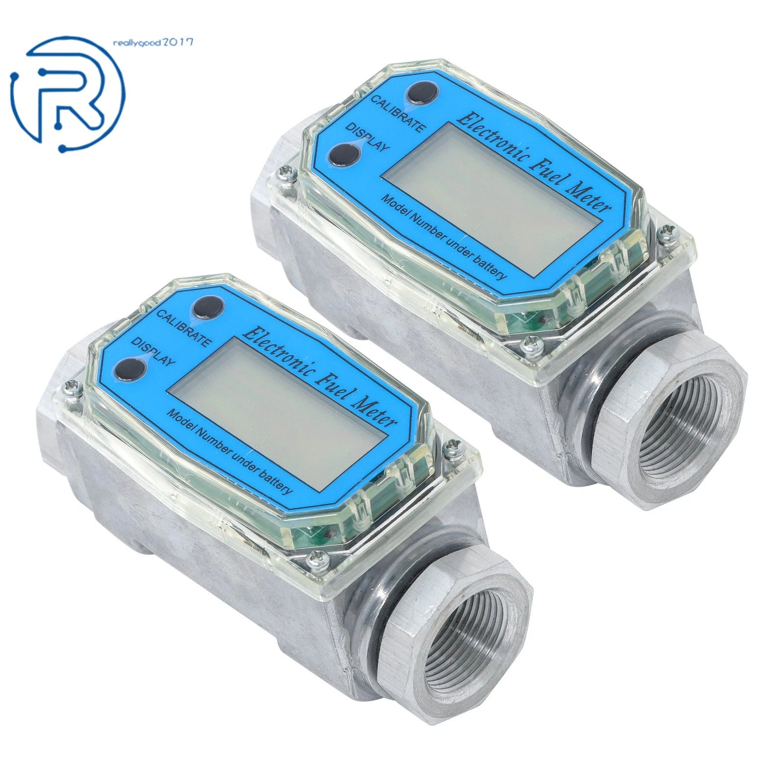 2X Digital Flow Meter 1" for Liquid Flow Measurement (2.6-26 GPM)
