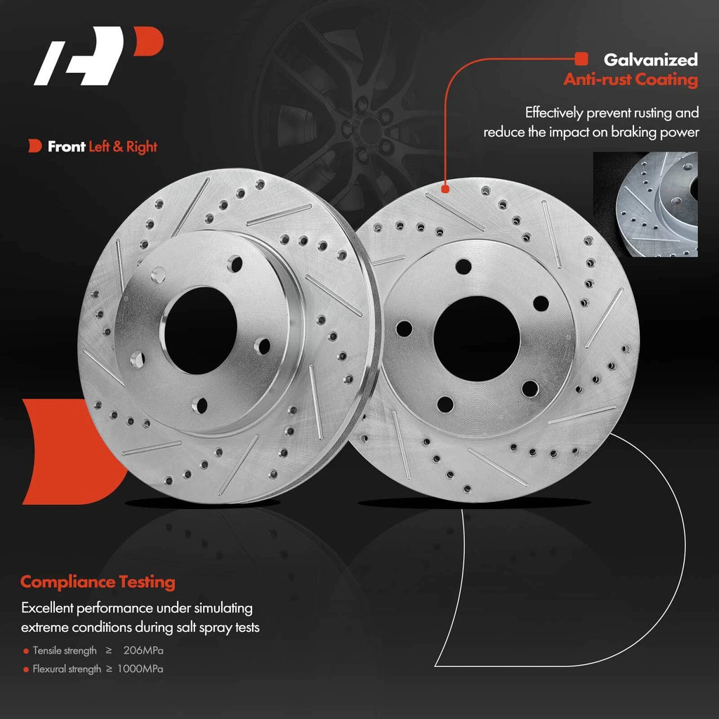 Front Drilled Brake Rotor & Pad Set for Chevrolet Blazer S10 (1995–2005)