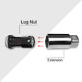 Set of 20 M12X1.25 Gunmetal JDM Wheel Lug Nuts with Spline Locks & Key