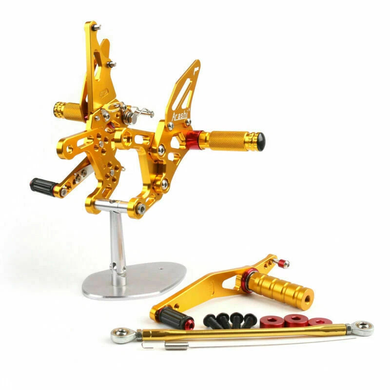 Rearsets Footpegs Pedals for Yamaha YZF-R1 1000 (2009–2014) Gold T9