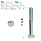 Replacement Shear Bolt Kit 5 Grade 5 Bolts & 5 Nuts for Automotive