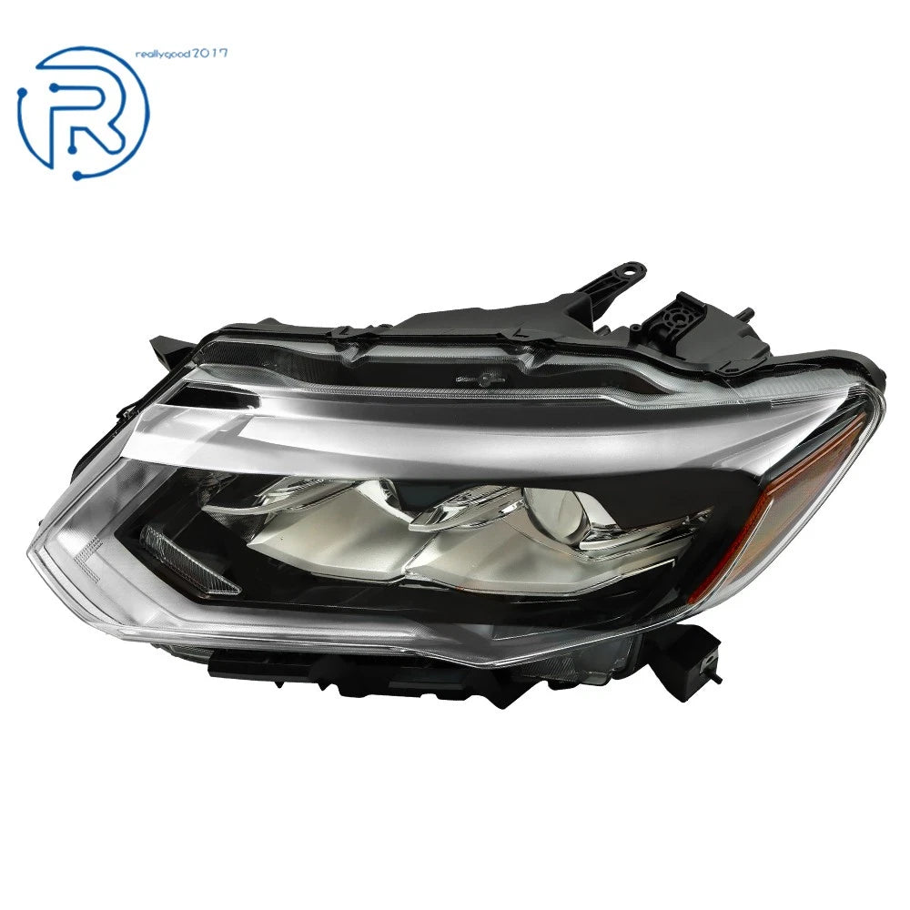 Driver Side LED Headlight Assembly for Nissan Rogue (2017-2020) Chrome Clear Lens