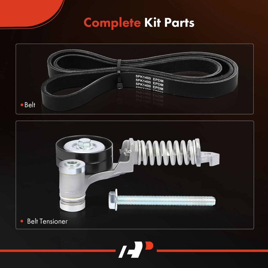 2X Serpentine Belt Drive Component Kit for Chevrolet Cruze (2012–2015)