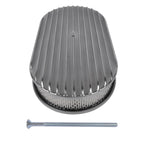 15" Oval Polished Aluminum Air Cleaner Filter for SBC BBC 350