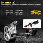 Set of 2 Rear Complete Struts Springs for Lexus ES300, Toyota Solara, Camry