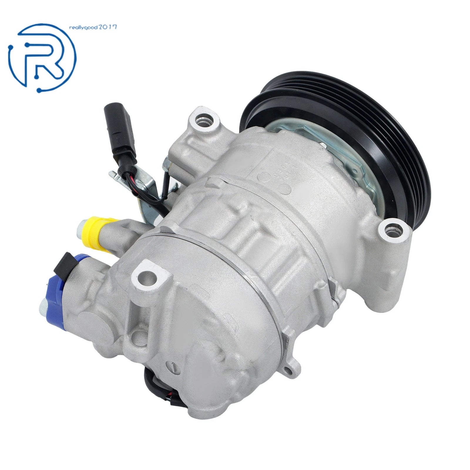 A/C Compressor with 4-Groove Pulley & 7SAS17C for Audi Q7 Q8 (2021–2023)