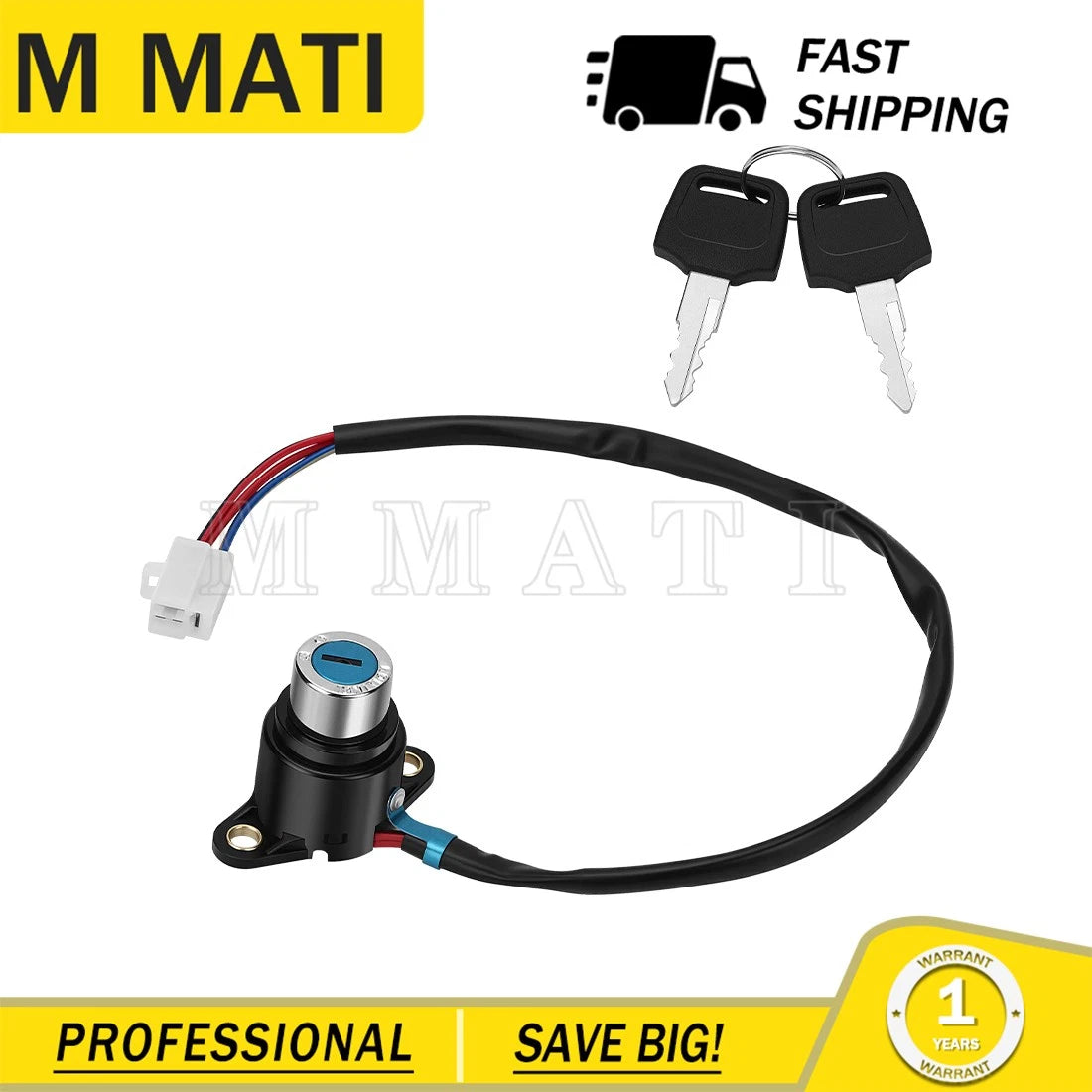 Ignition Key Switch Assy for Honda VT750C Ace (1998–2003) 35100-MBA-610
