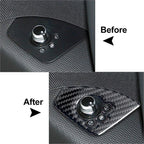 Carbon Fiber Black Interior Door Lock Button Cover Trim for Audi TT TTRS (2008-2014)
