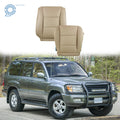 Set of 2 Front Seat Covers for Toyota Land Cruiser (1998–2007) Leather Tan