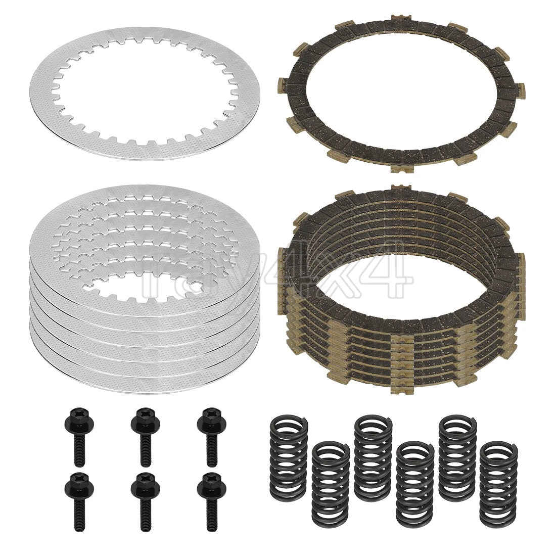 Clutch Friction Disc Steel Plate Kit & Springs for Yamaha YZ250 (2002–2024)