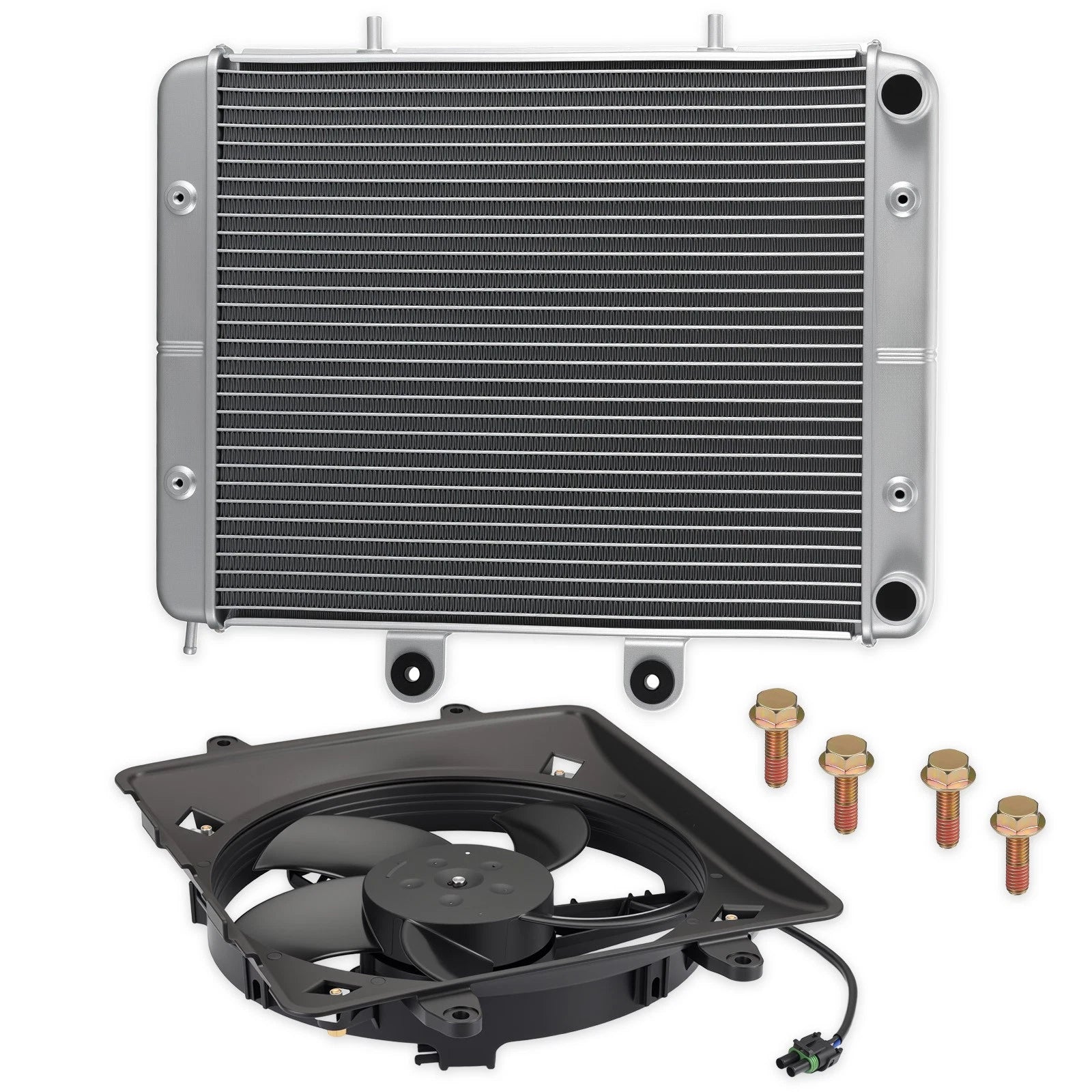 Aluminum Radiator & Cooling Fan for Polaris Sportsman 700 800 (2004–2014)