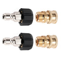 Brass Pressure Washer Adapter for M22-14 to 3/8" Quick Connect (5000 PSI)