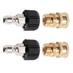 Brass Pressure Washer Adapter for M22-14 to 3/8" Quick Connect (5000 PSI)