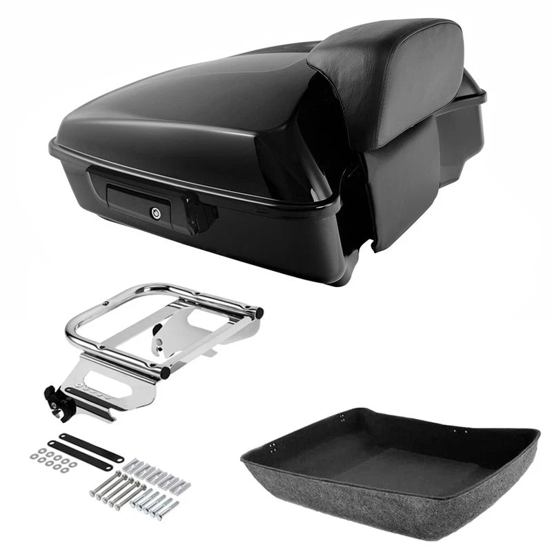 Chopped Trunk Pad Solo Mount Rack for Harley Touring (1997–2008)