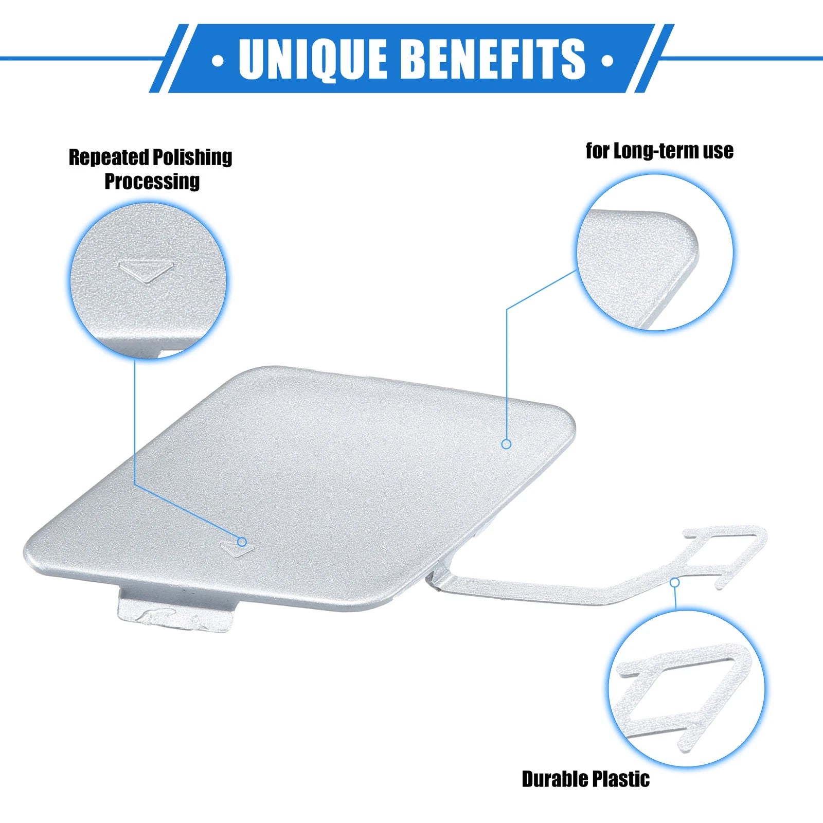 Tow Hook Eye Hole Cover Cap for BMW 3 F30 (2012–2015) Silver Tone