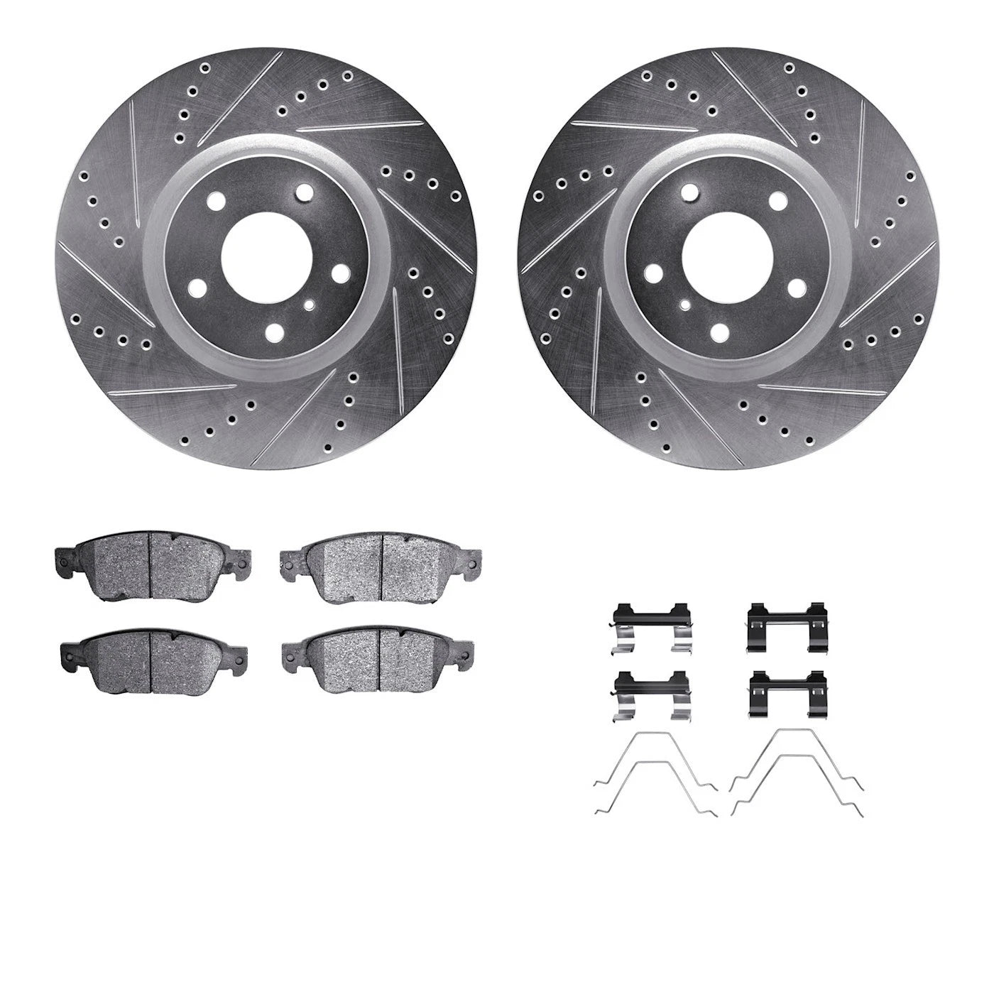 2X Brake Disc and Pad Kit for Coupe Sedan