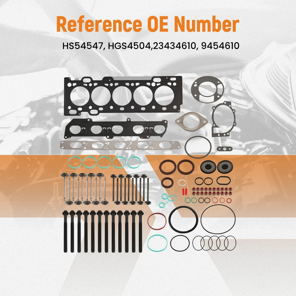 Cylinder Head Gasket Bolt Valve Kit for Volvo C30 C70 S40 S60 V50 (2004–2015)