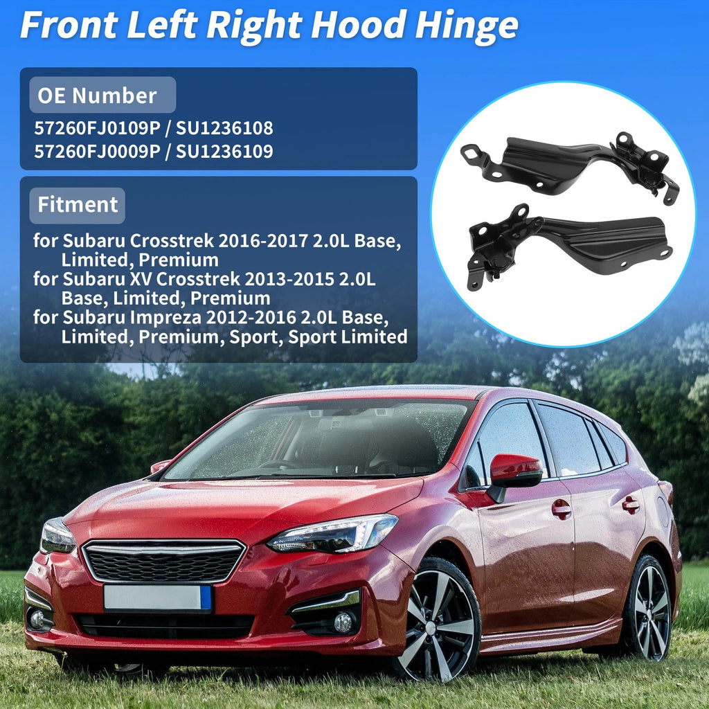 Front Hood Hinge for Subaru XV Crosstrek Impreza (2013–2021) No. 57260FJ0109P/57260FJ0009P