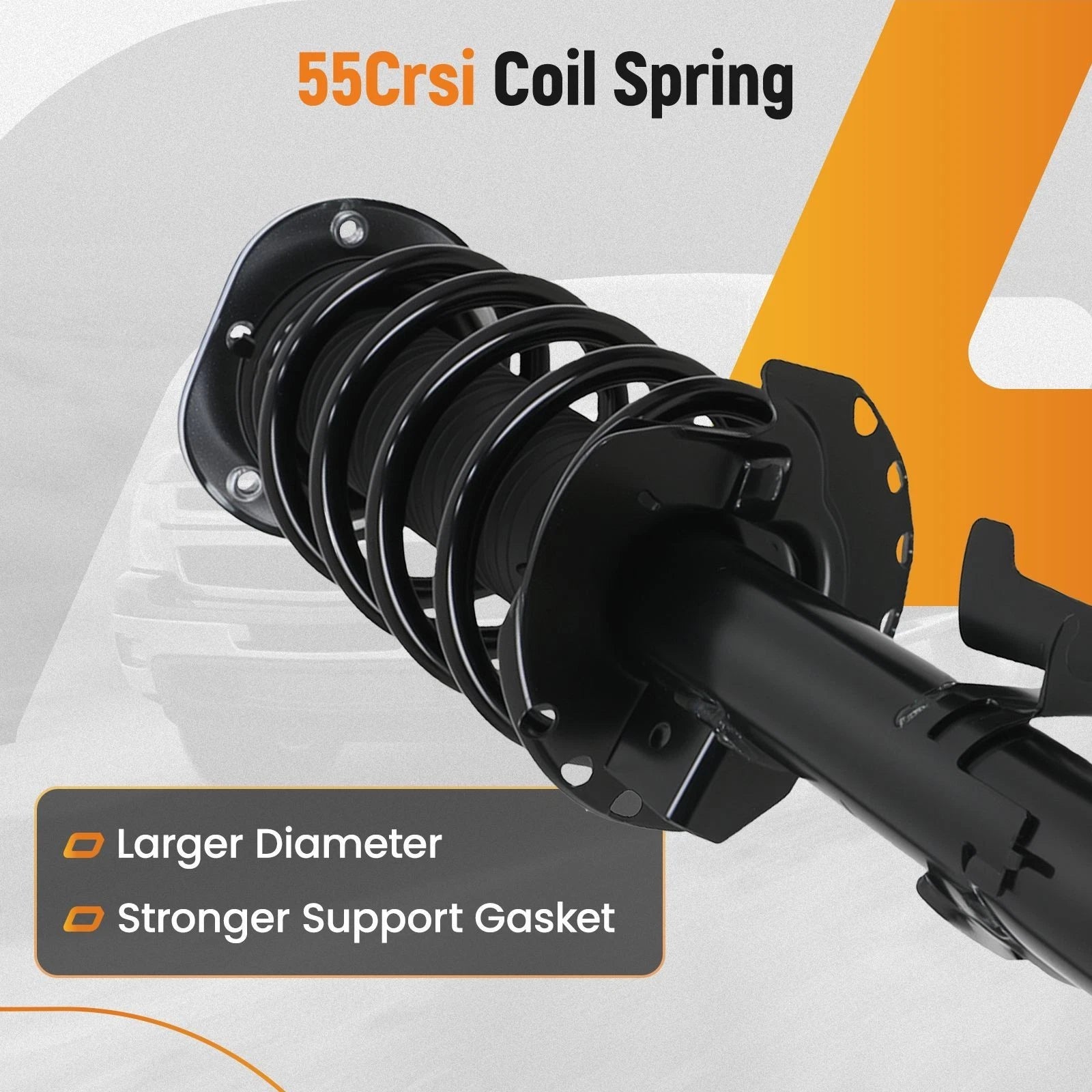 2X Complete Front Struts Coil Springs Assembly for Land Rover LR2 (2008–2015)