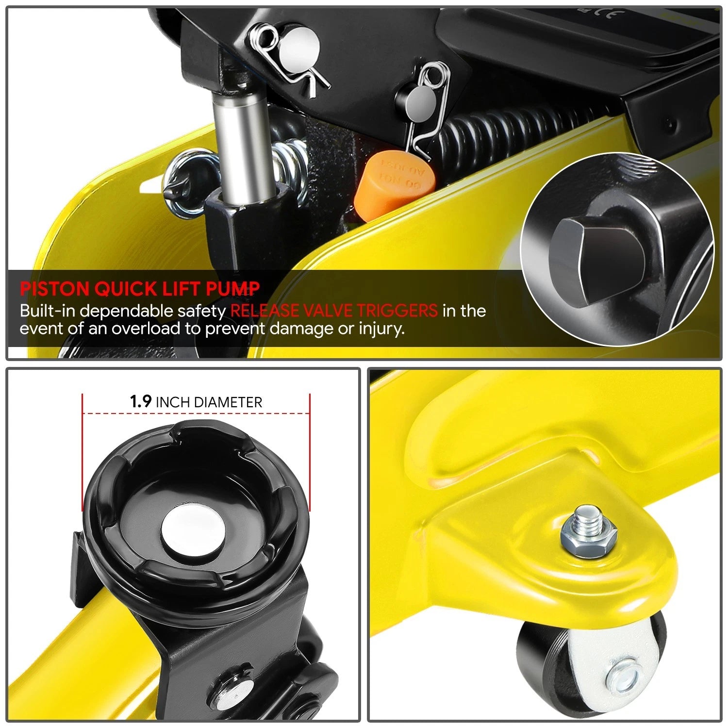 Adjustable Hydraulic Floor Jack 4000lbs Capacity for Universal Use (2011–2017)