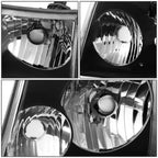 Set of 2 Black Housing Amber Corner Bumper Headlights for Ford Ranger (2001–2011)