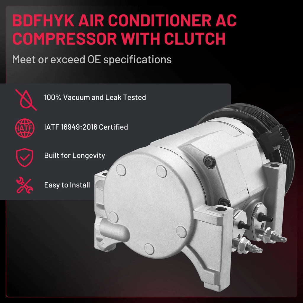 AC Compressor w/ Clutch for Dodge Challenger Charger 300 (2011–2014)