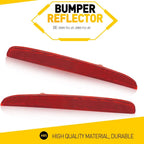 Set of 2 Rear Bumper Reflectors Assembly Lens Red for Honda Civic Hatchback (2017–2021)