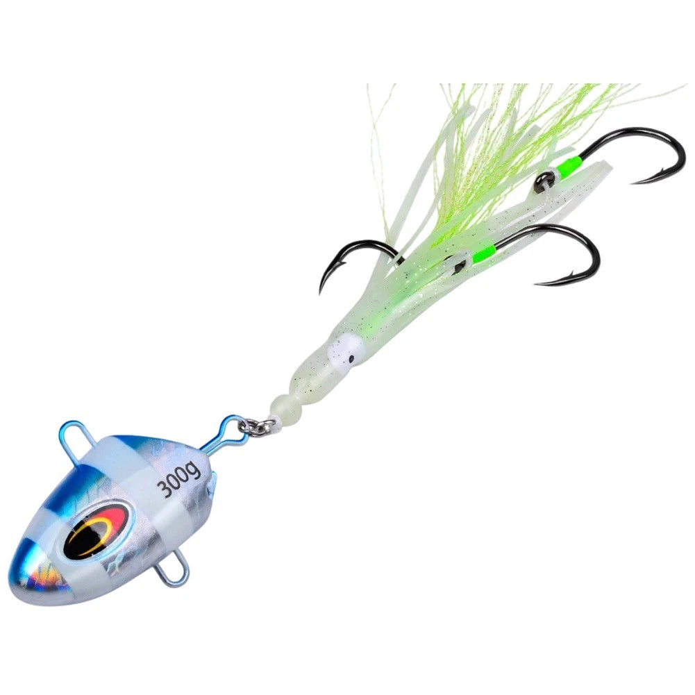 100g Metal Squid Assist Hook Sinking Jigging Lure for Boat and River Fishing