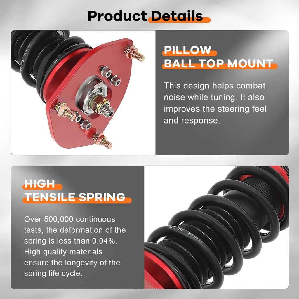 Coilovers for Toyota Corolla (2003-2008) Adjustable Height Suspension