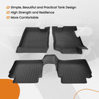 Set of 4 Black Rubber Floor Mats for Honda Accord Sedan (2008–2012)