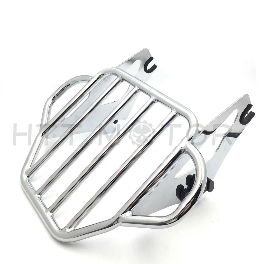 2X Chrome Detachables Luggage Rack for Harley Touring Road King (2009–2016)