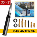 Set of 2 Bullet Antennas for Dodge Ram 1500, Ford F150, Chevy Silverado