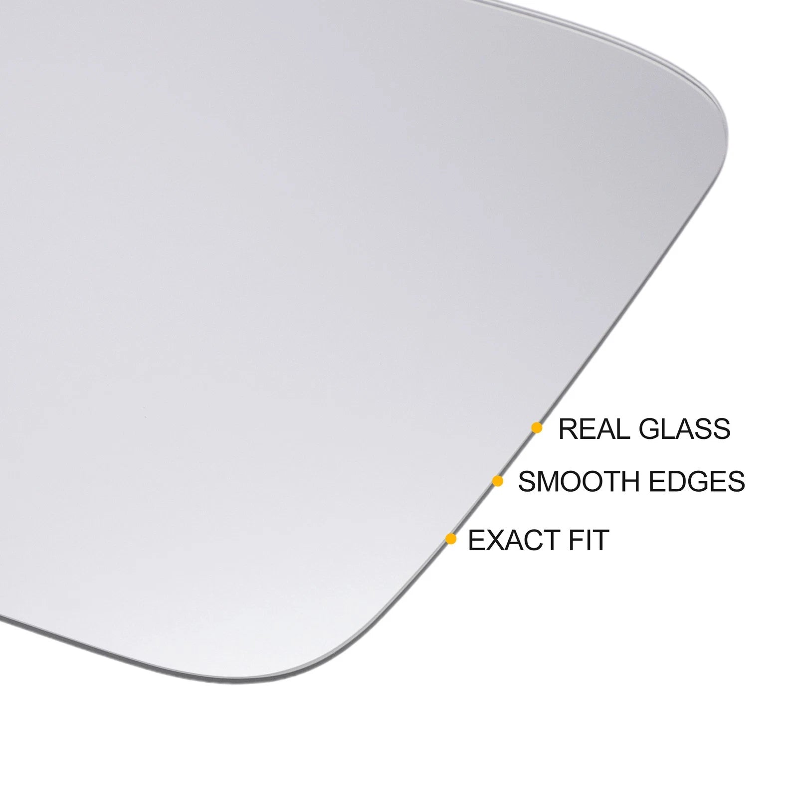 Left White Mirror Glass for Seat MII, Skoda, Volkswagen (Non-heated)