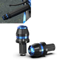 22mm 7/8" Motorcycle Handlebar Grips Bar End Caps CNC Blue