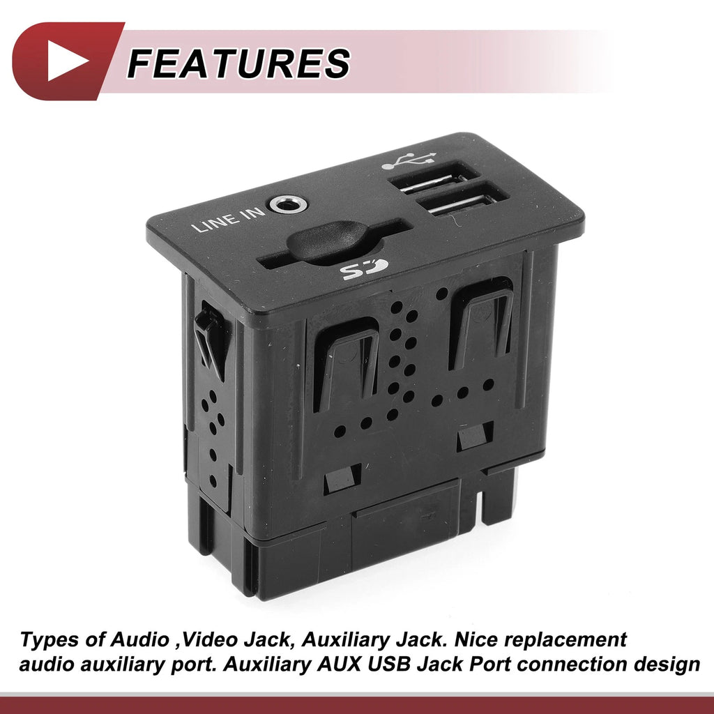 Auxiliary USB Jack Port for Ford Edge (2011–2019) - Black