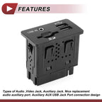 Auxiliary USB Jack Port for Ford Edge (2011–2019) - Black