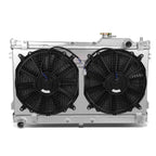 Aluminum 2-Row Radiator w/Cooling Fan Shroud for Mazda Miata MX-5 (1990–1998)